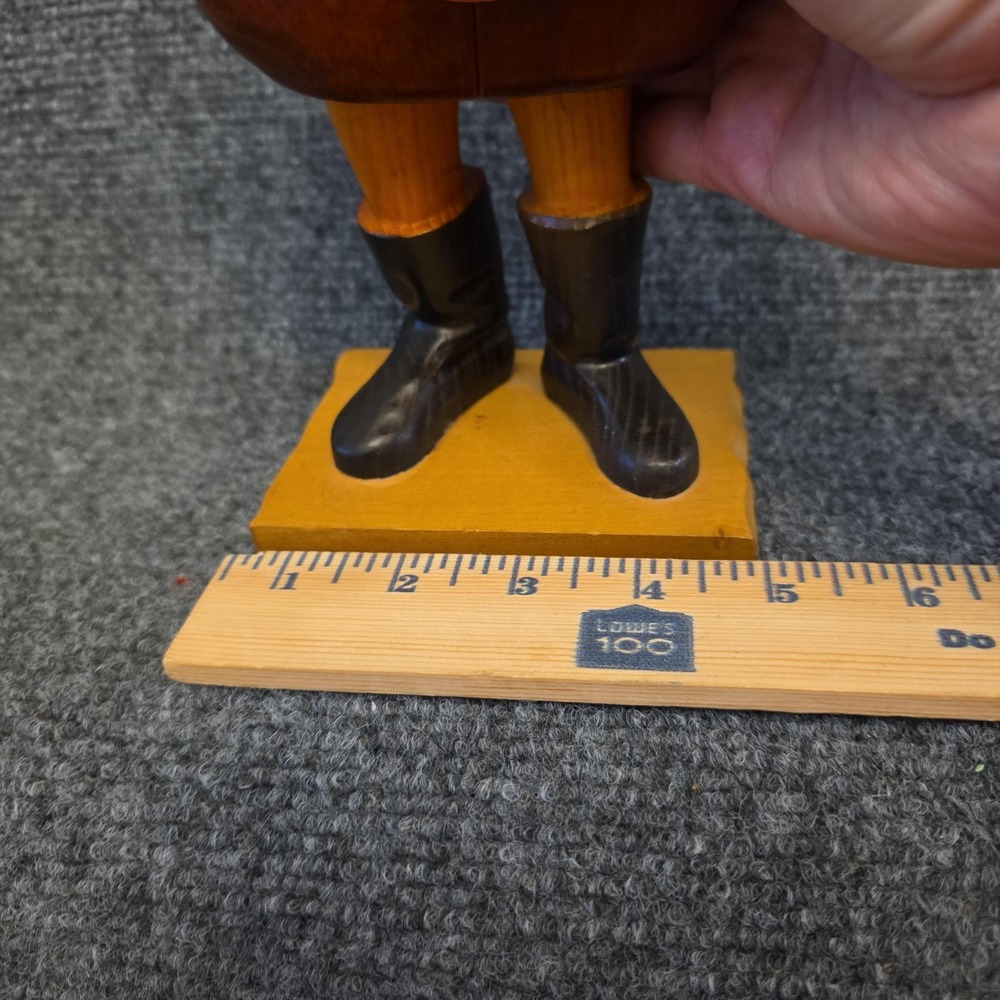 Vintage Italian Wood Carving Man‎ With Pipe Small Figurine Folk Art Decor - Picture 10 of 10
